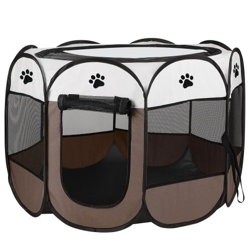 Portable Foldable Pet Playpen Exercise Pen Kennel Removable Zipper Top and Bottom Water Resistant Indoor Outdoor Use For Dogs Cats Other Pets Portable Foldable Pet Playpen Exercise Pen Kennel Removable Zipper Top and Bottom Water Resistant Indoor Outdoor Use For Dogs Cats Other Pets